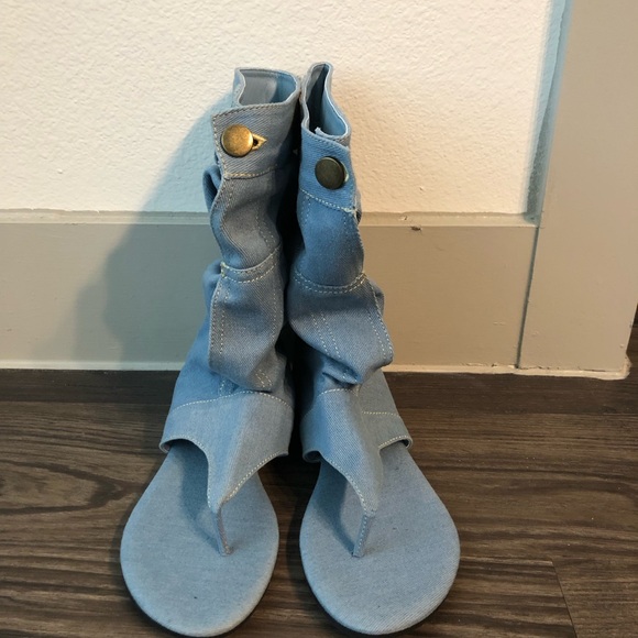 CAPE ROBBIN MATIE - DENIM SANDALS by CAPE ROBBIN - Picture 1 of 7